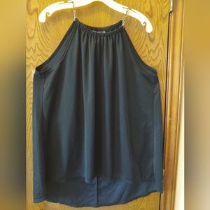 Black XL Tank with Goldtone Chain Accent